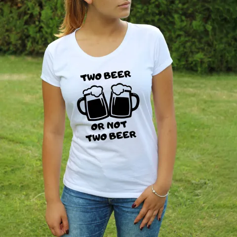 Дамска тениска принт Two beer