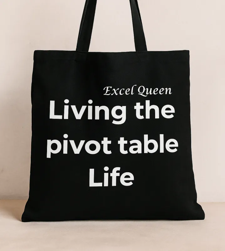 Tote Bag "Living the pivot table life"