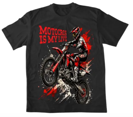 T-shirt motocros is my live