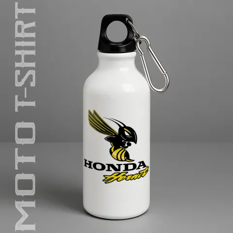 Алуминиева бутилка за вода 500 мл Honda Hornet White