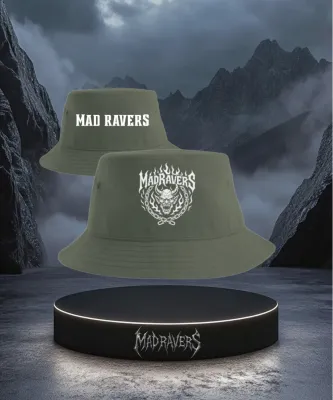 MadRavers Bucket Hat I Devil Logo - Dark Green