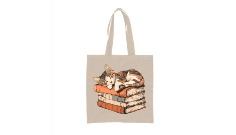 cat and books