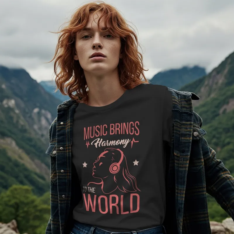 Дамска тениска "Music Brings Harmony"