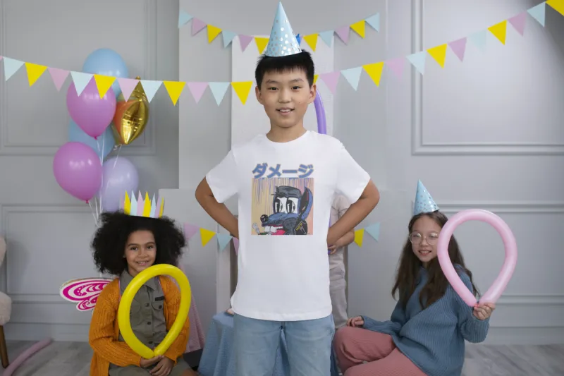 bad bad wolf kids tee white