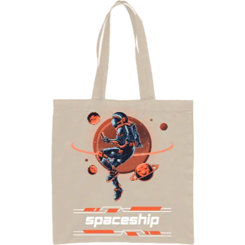 Чанта за пазаруване, Spaceship, Чанта за пазаруване 100% памук