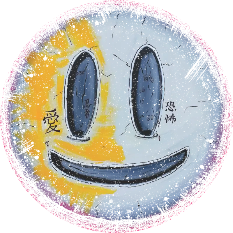 Brutal smile blck ovrsz tee