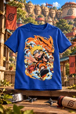 Синя детска тениска Naruto