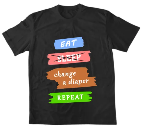 #37 Eat sleep repeat - мъжка тениска - черно