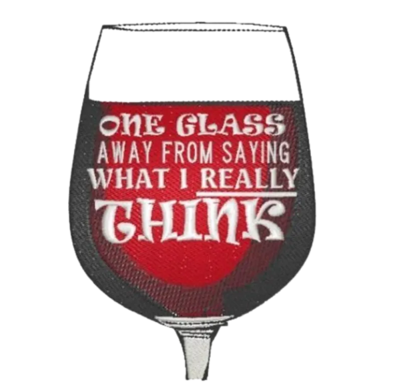 Дамска бяла тениска "One glass away"