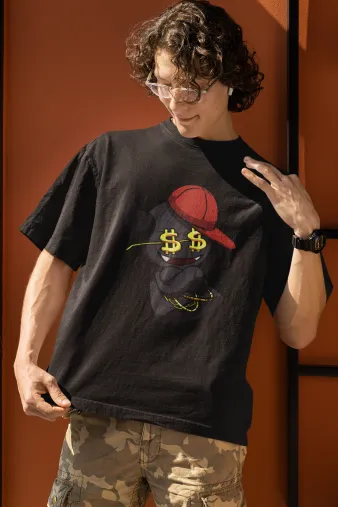 Oversized Черна Мъжка Тениска Darkbro