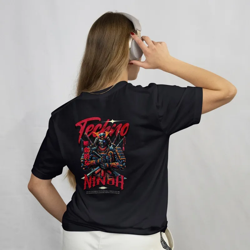 Унисекс Oversize тениска "Techno Ninja"