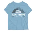 Светлосиния детска тениска "4x4 trips bulgaria"