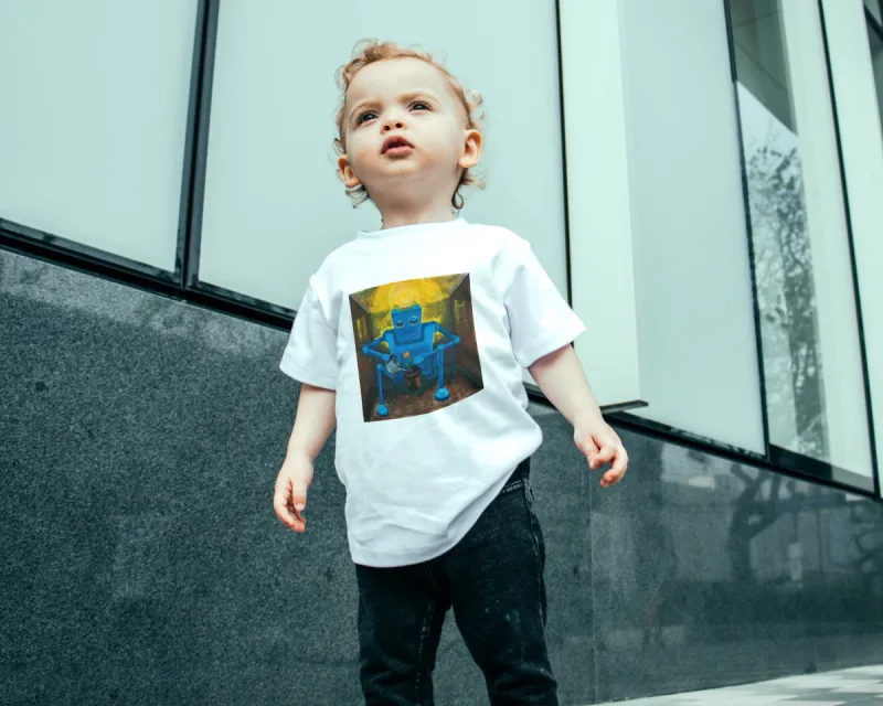 Care kids white tee