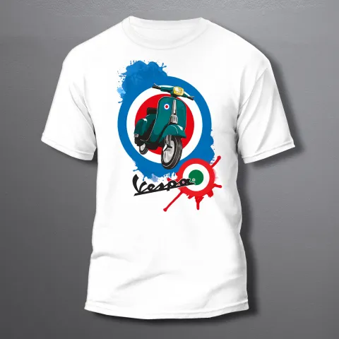 мъжка тениска VESPA Italy blue white