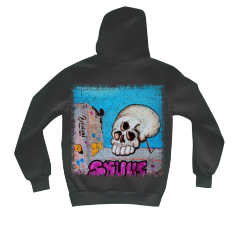 Skullzz ovrs blck hoodie