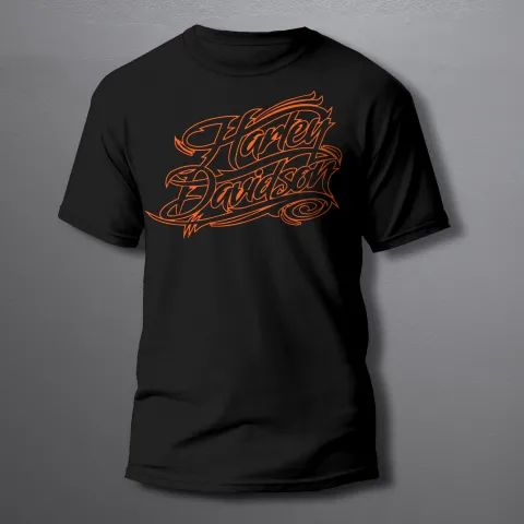 мъжка тениска Harley Davidson logo black