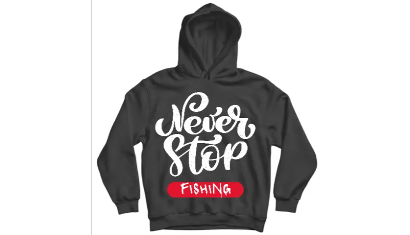 Суитчер  щампа Never stop fishing