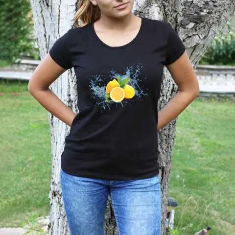 Дамска тениска принт Lemon splash