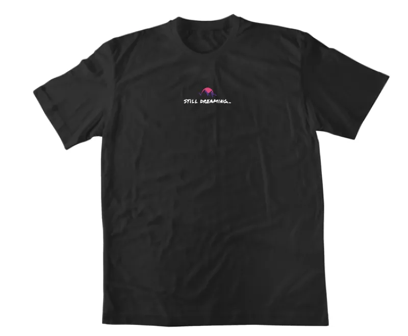Retro mountain Black T-shirt