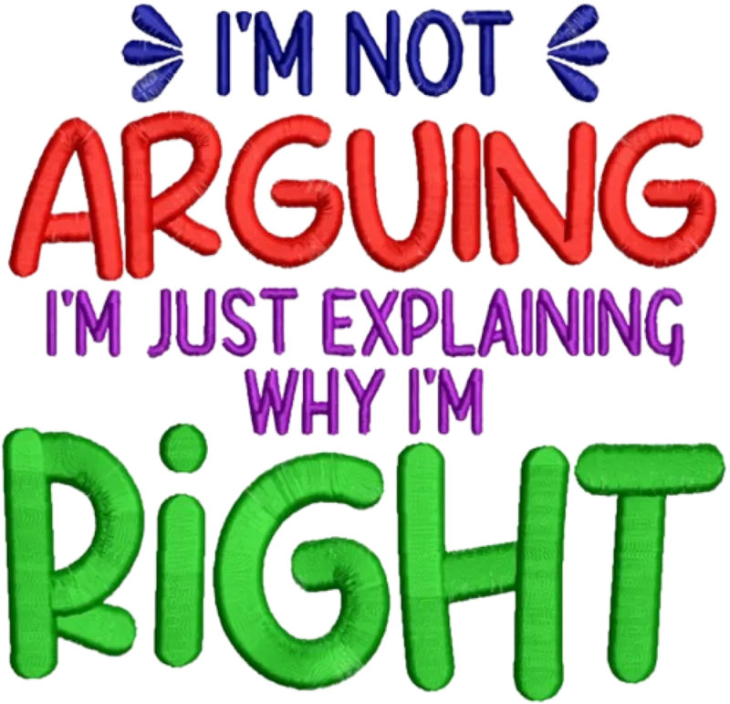 Дамска черна тениска "I am not arguing"
