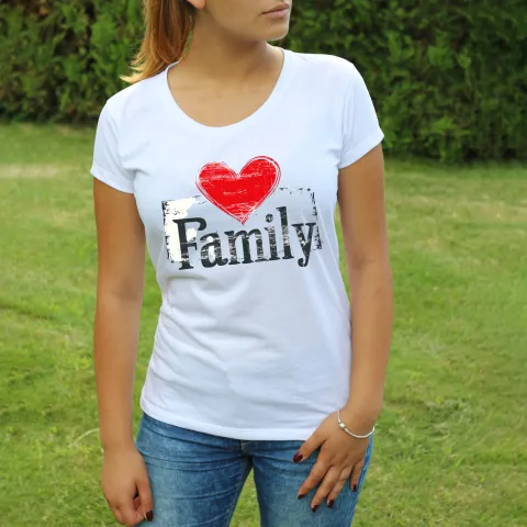 Дамска тениска принт Family