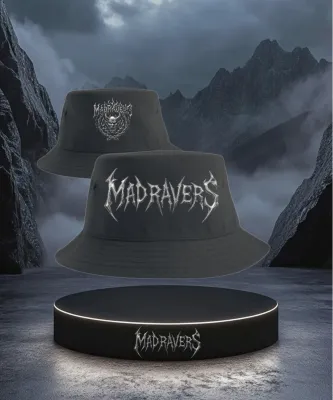 MadRavers Bucket Hat I HardTech Logo - Black