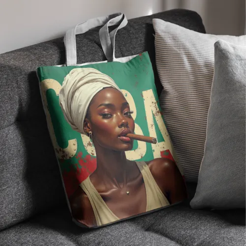 Cuban Female Cigar Smoker Bag green