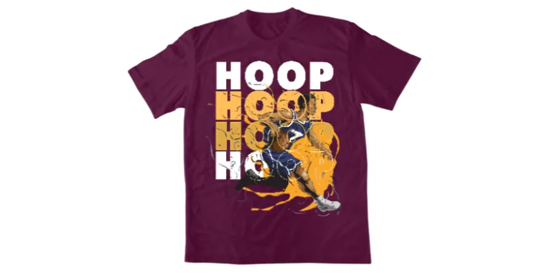 Hoop баскетболна тениска - бордо