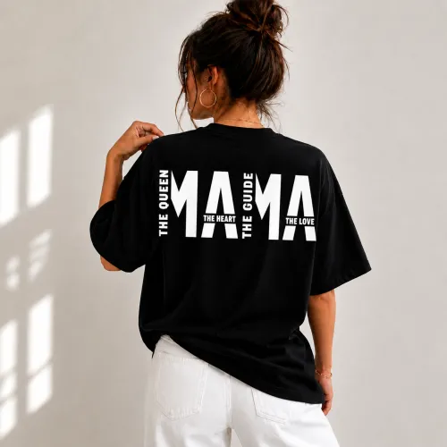Тениска MAMA Black