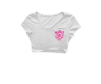 MadRavers CropTop I Hot Girls Listen to Techno /2 - White