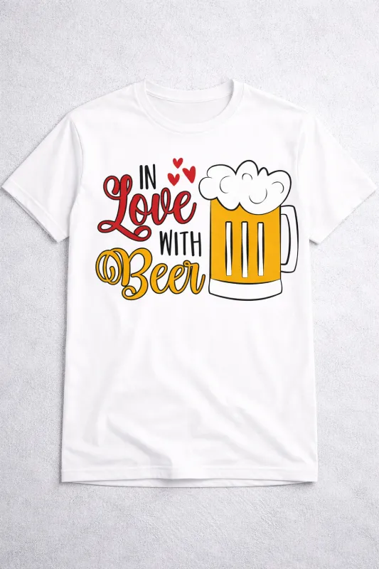 Мъжка тениска за бирени моменти с приятели - In Love with Beer