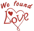 Мъжка черна тениска "We found love"