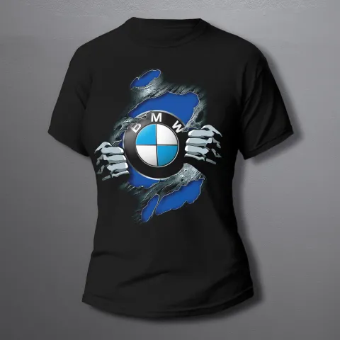 дамска тениска BMW torn BLUE