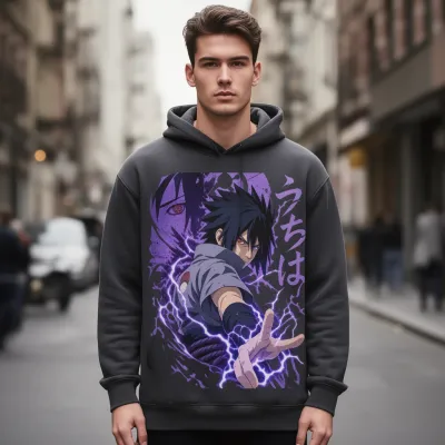 Унисекс худи Purple Lightning