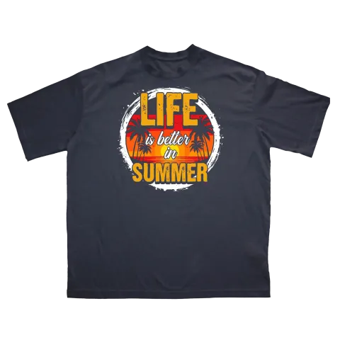 Унисекс оувърсайз тениска принт Summer Life