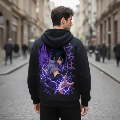 Унисекс Худи Purple lightning