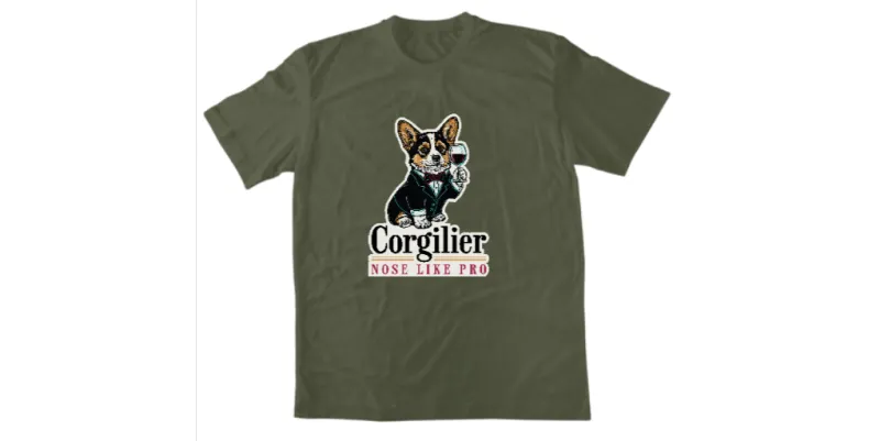 Унисекс тениска Corgilier маслина