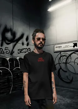 MadRavers Unisex Heavy Oversize Tee I Techno is NOT a Crime - Black  /1