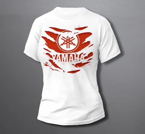 дамска тениска YAMAHA monster torn RED