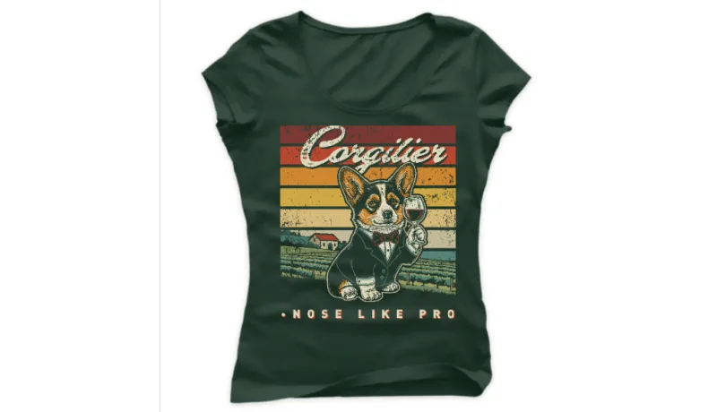Дамска Тениска Corgilier Тъмно зелено