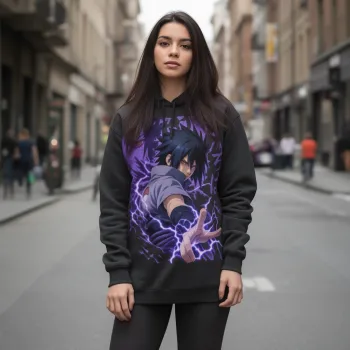 Унисекс худи Purple Lightning
