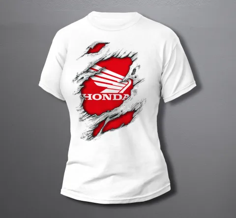 HONDA torn WHITE дамска тениска