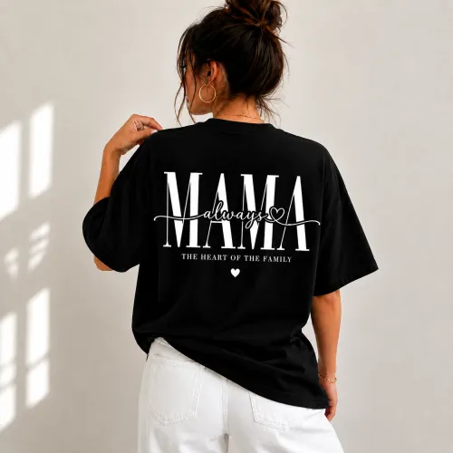 Тениска MAMA Always Black