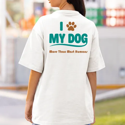 OVERSIZED Тениска принт I Love My Dog