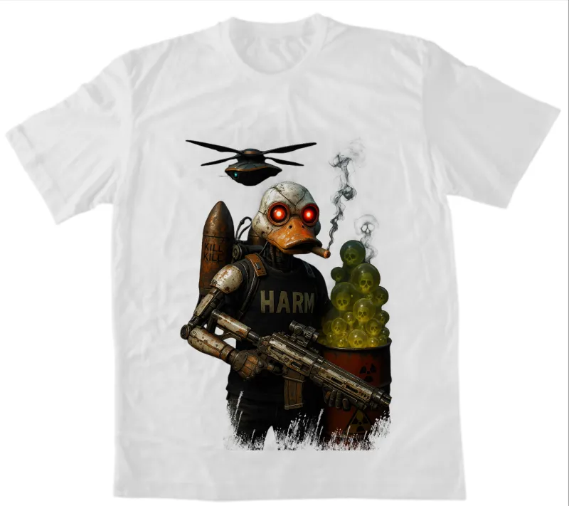 Duckminator white tee