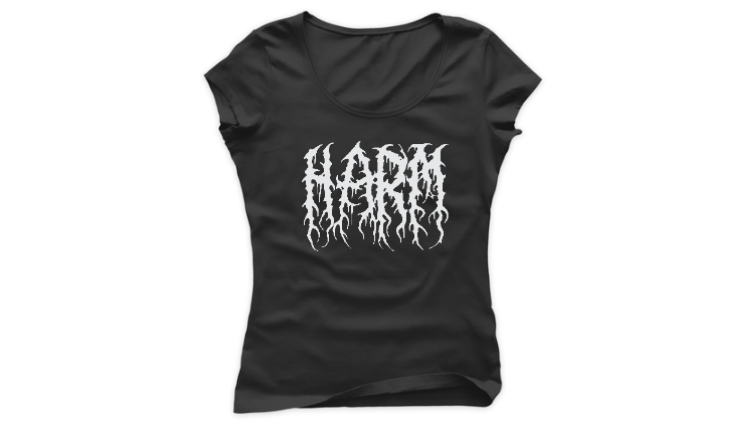 Metal logo black tee