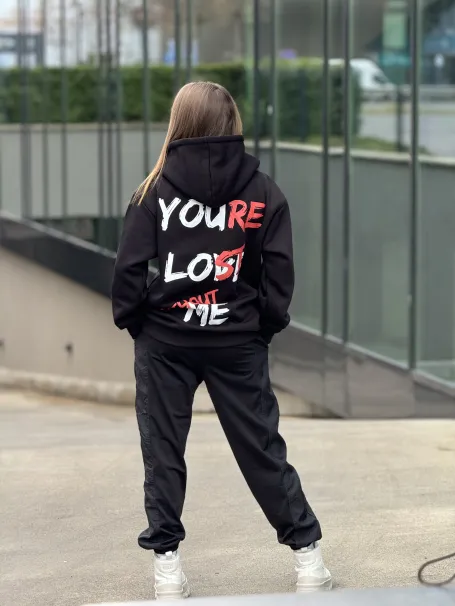 Oversize Hoodie - No Risk No Story - Black