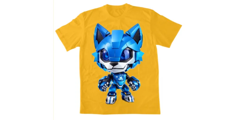 Тениска RoboWolf BluePop