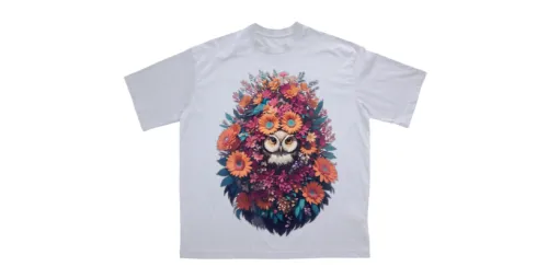 Унисекс оувърсайз тениска VintageStyle Owl