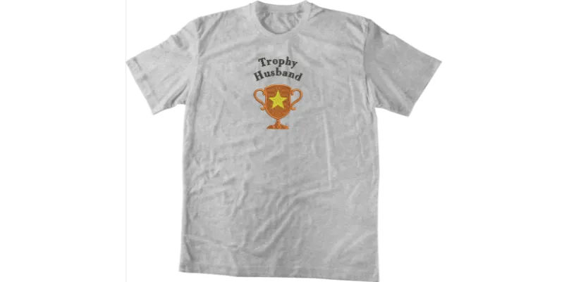 Мъжка сива тениска "Trophy husband"